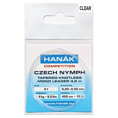 Hanak Competition Czech Nymph Tapered Knotless Leaders - Upavon Fly Fishing