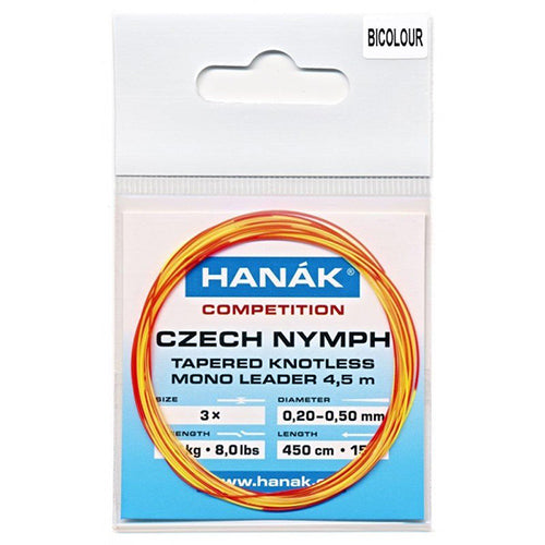 Hanak Competition Czech Nymph Tapered Knotless Leaders - Upavon Fly Fishing