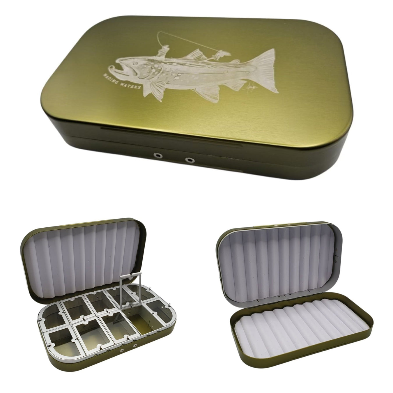 Wading Waters Signature Series Ride the Rise aluminium fly box