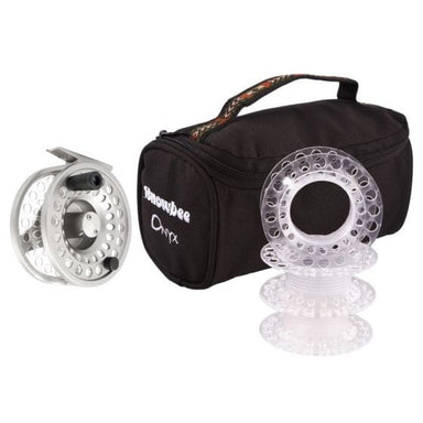 Snowbee Onyx Cassette Fly Reel #5/7 Silver with Bag & 3 Spools - Upavon Fly Fishing