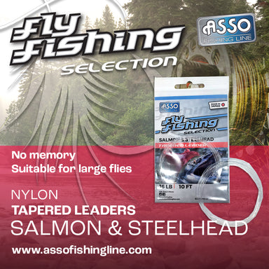 ASSO Salmon & Steelhead Tapered Leader - Upavon Fly Fishing