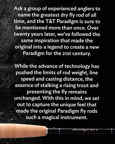 Thomas & Thomas Paradigm dry fly rod presentation graphic