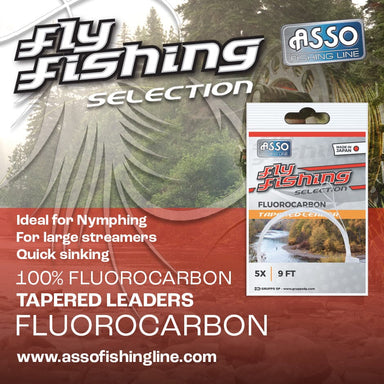 Asso - ASSO Fluorocarbon Tapered Leader - Upavon Fly Fishing