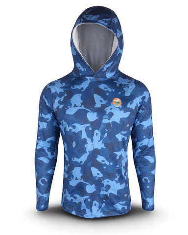Backcountry Skinz - Backcountry Skinz SolarFlexz UVPro Hoody - Blue Surge Camo - Upavon Fly Fishing