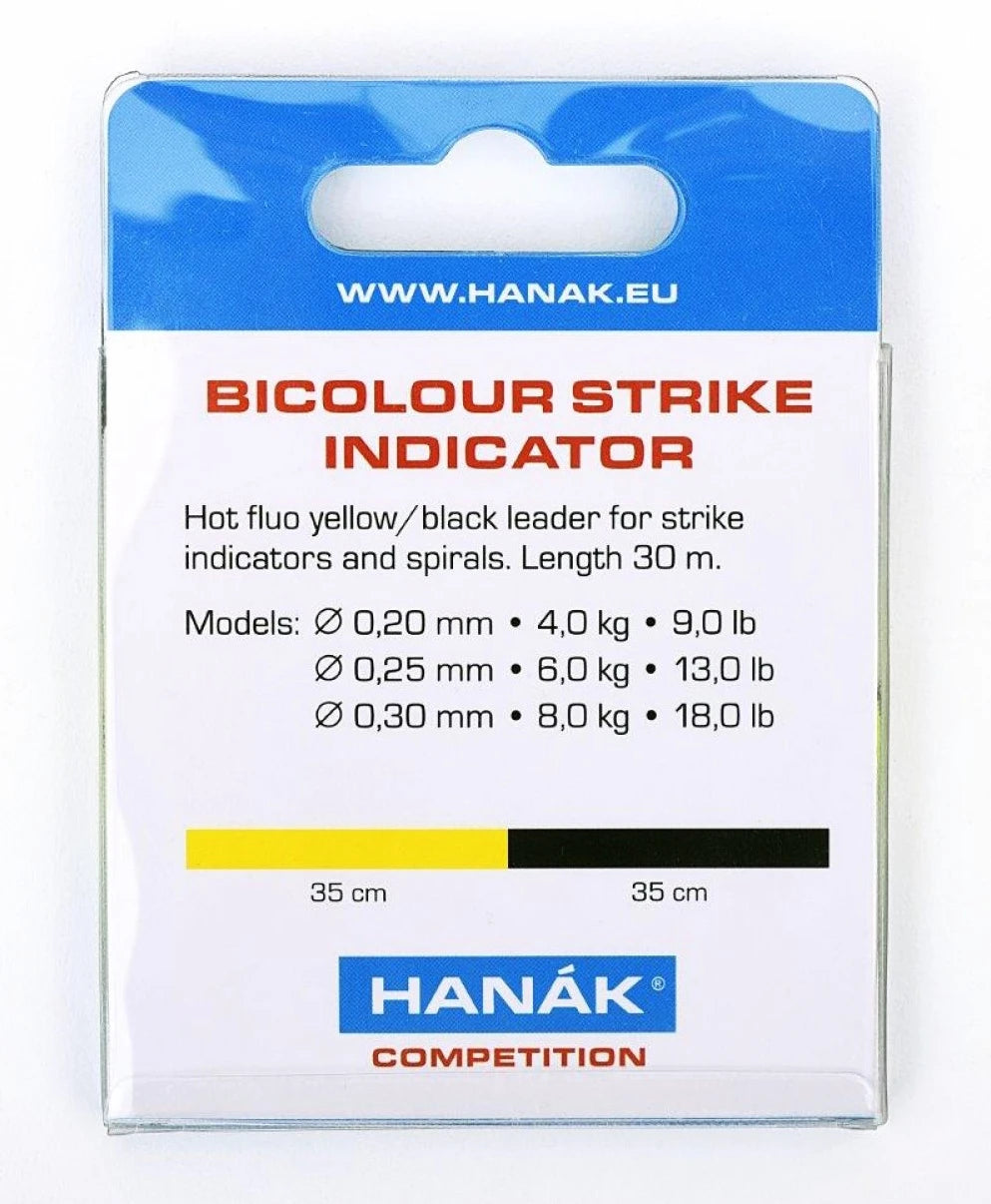 Hanak Competition Bicolour Strike Indicator Line (Black/Yellow) - Upavon Fly Fishing