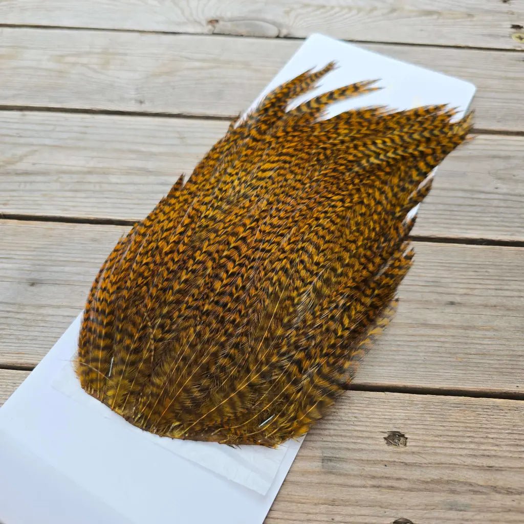 Ewing Deceiver / Streamer Patch - Golden Olive Grizzly fly tying feathers