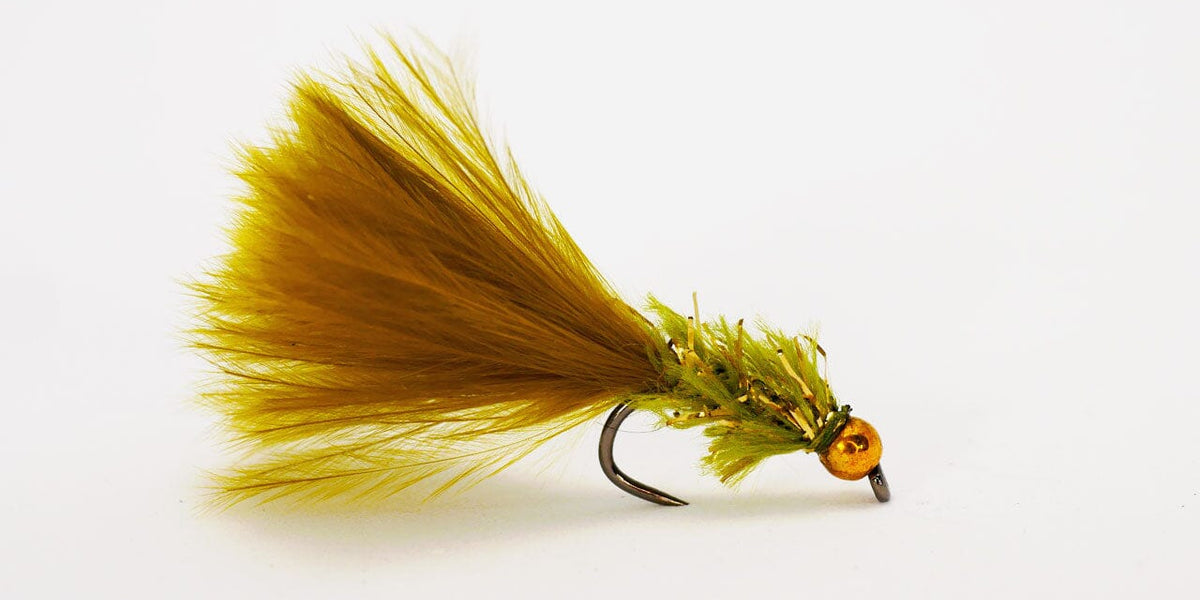 Straggle Mini Lure Gold Flash Olive | Upavon Fly Fishing