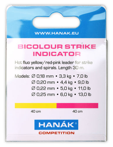 Hanak Competition - Hanak Competition Bicolour Strike Indicator Line (fl pink/chartreuse) - Upavon Fly Fishing