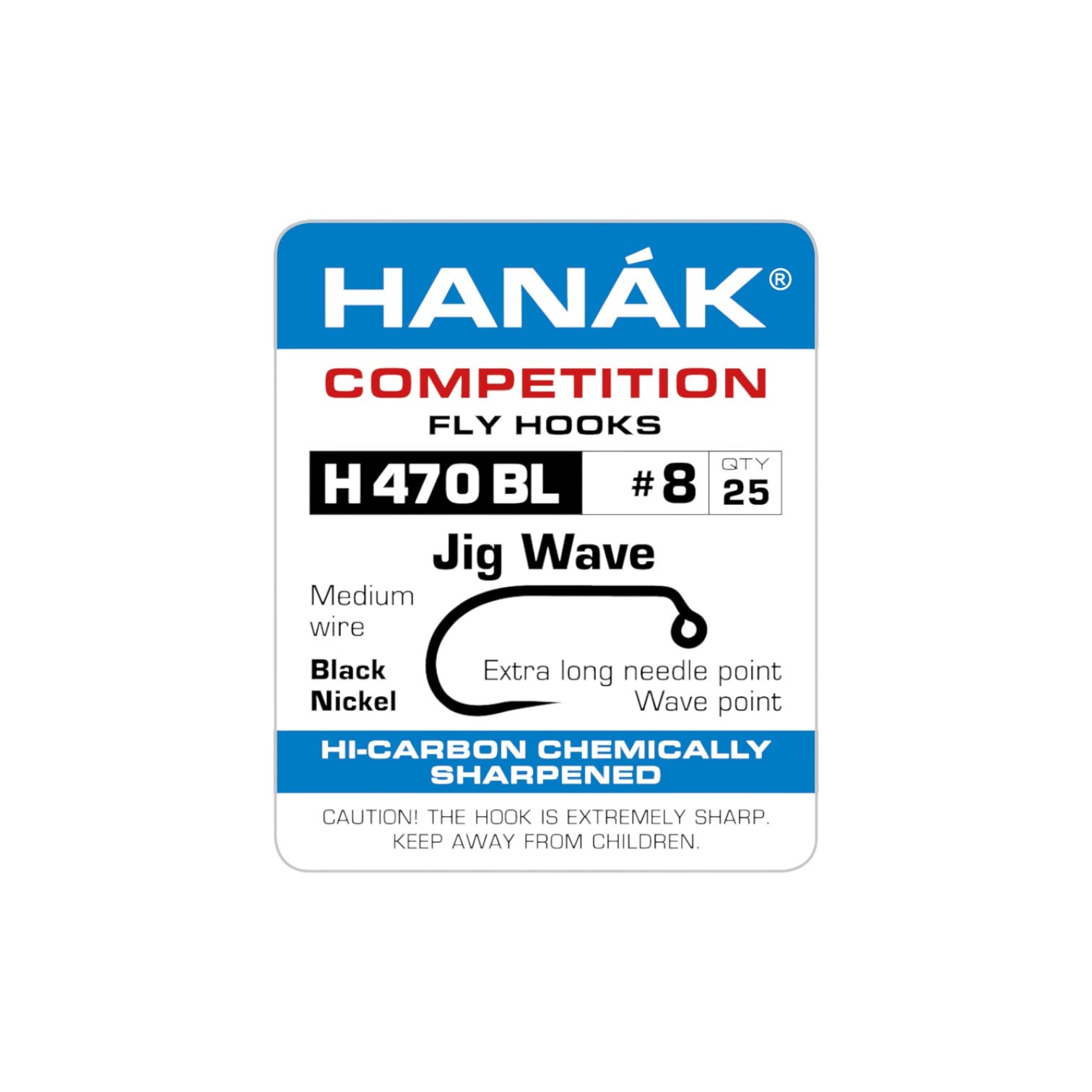 Hanak H470 BL Jig Wave Hooks - Upavon Fly Fishing