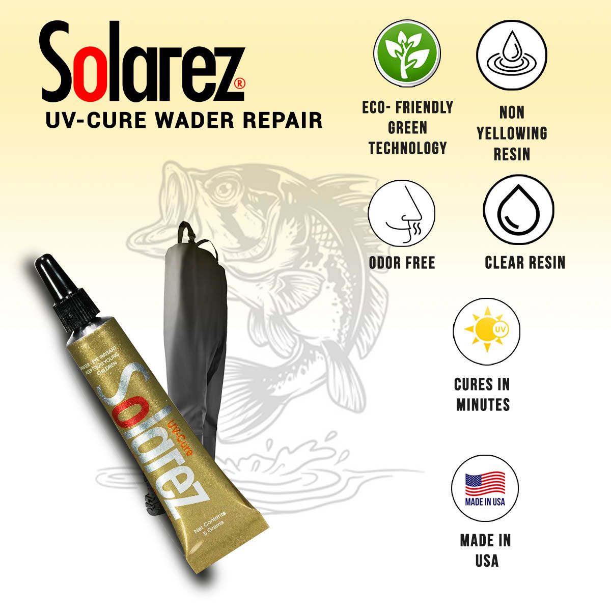 Solarez UV-Cure Wader Repair