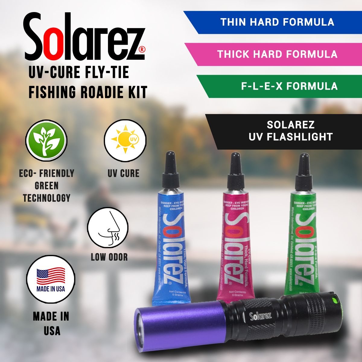 Solarez UV-Cure Fly-Tie Fishing Roadie Kit