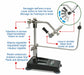 Stonfo 516 Flytec Lever Vice accessories, pedestal base and C-clamp