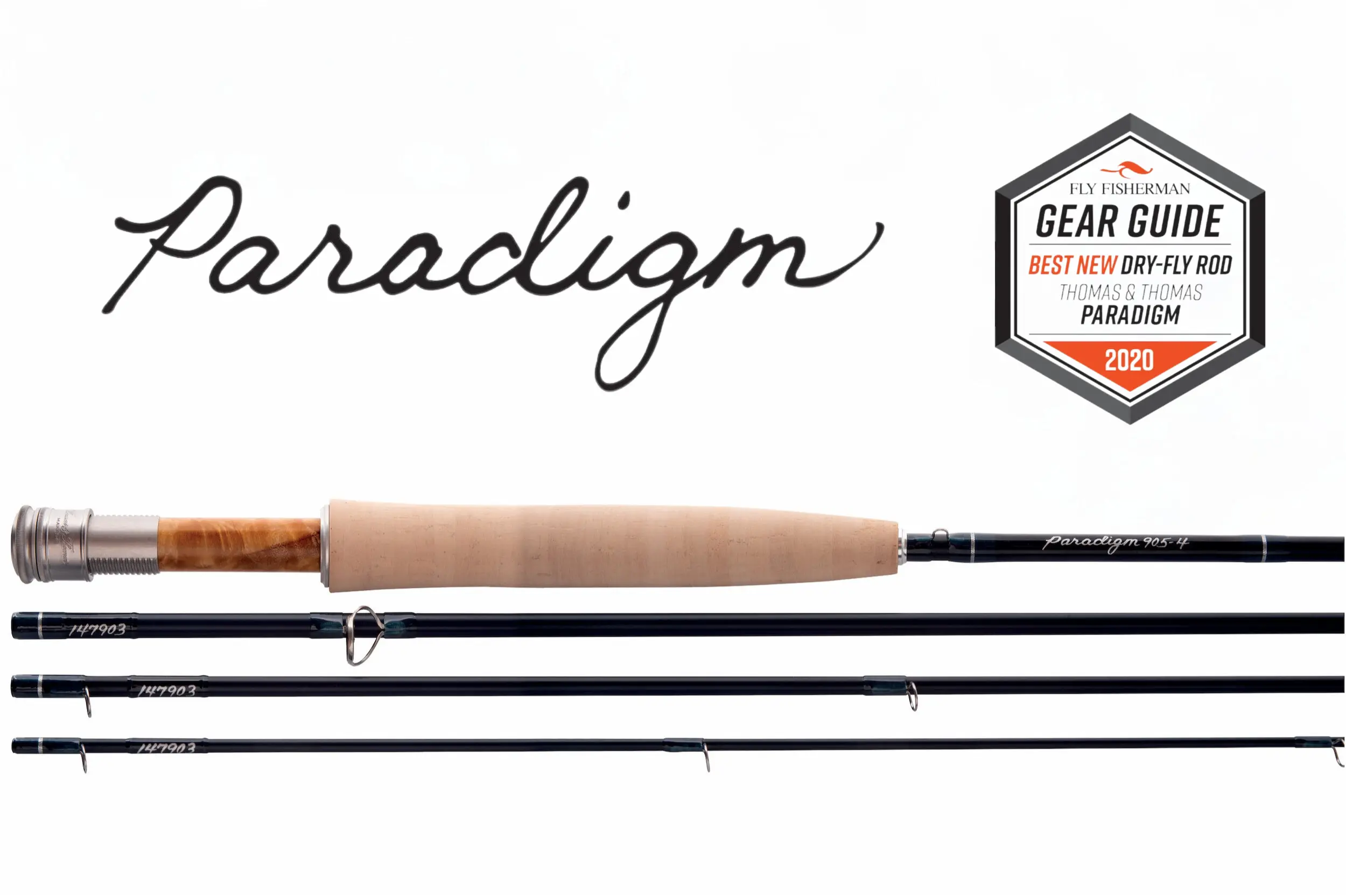 Thomas & Thomas Paradigm fly rod with cork handle and four-piece blank