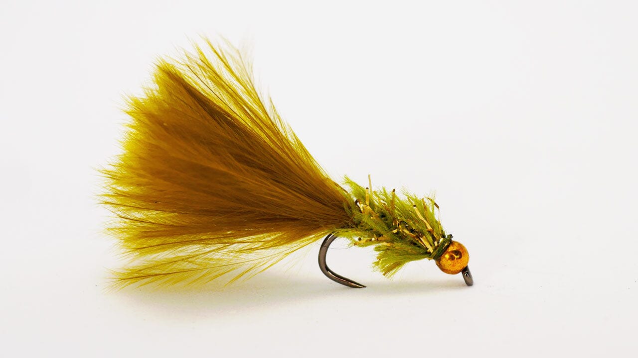 UPAVON FLY FISHING - Straggle Mini Lure Gold Flash Olive - Upavon Fly Fishing