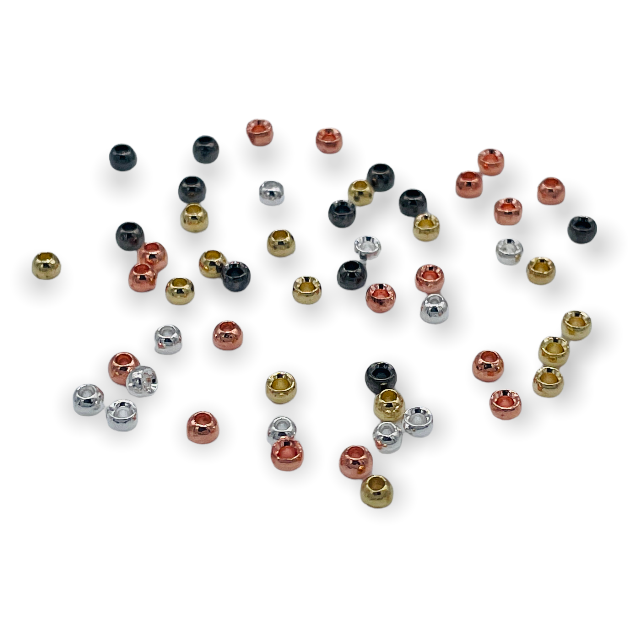 Upavon Countersunk Metallic Tungsten Beads (50pcs) - Upavon Fly Fishing