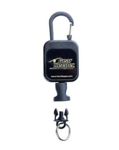 Fishing Lanyard Heavy Duty Retractable Tether with Carabiner and Split  Black 