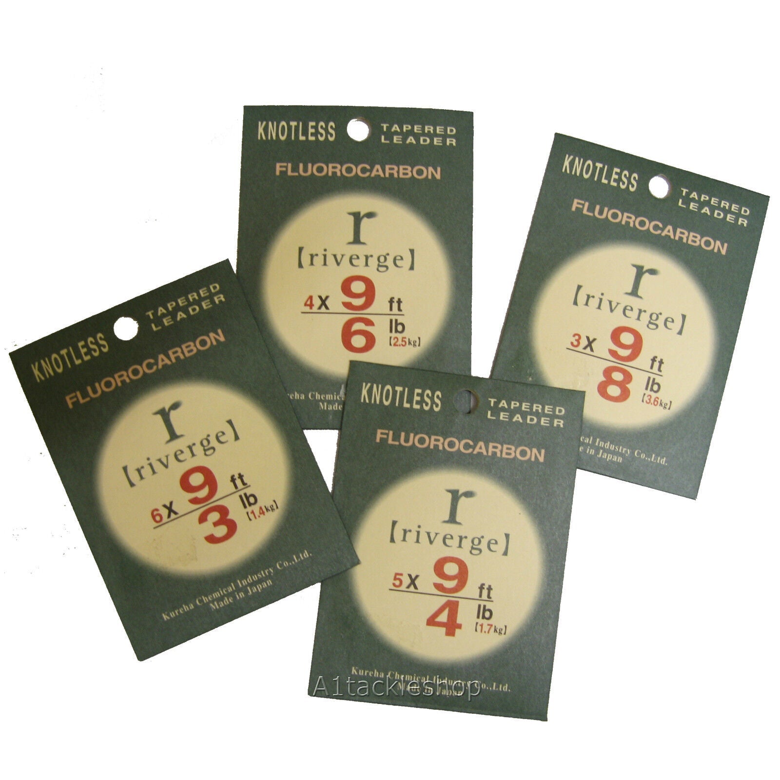 Riverge 9' Fluorocarbon Tapered Leaders